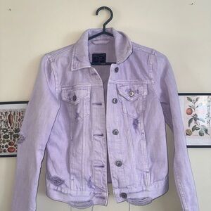 Abercrombie Lavender Denim Jacket XXS